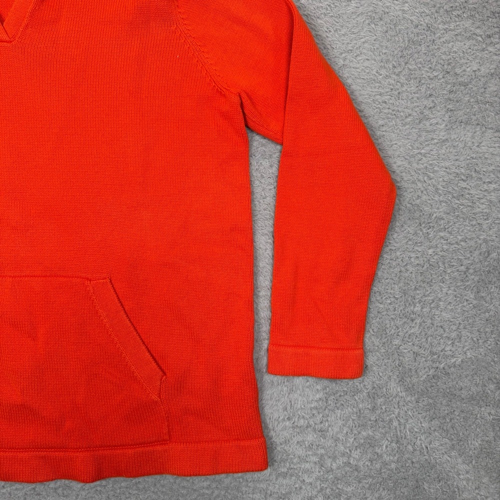 Lauren Ralph Lauren Womens Orange Cotton Knit V-Neck Hoodie Sweater Size M - Picture 5 of 10